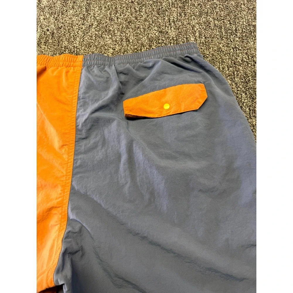 Patagonia Swim Shorts Mens Large Blue Orange Two Tone Nylon NetPlus Shells